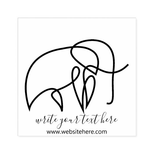 Eenvoudige Schrijfboek Dieren Olifant Rubberstempel (Afrduk)