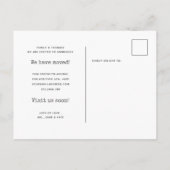 Eenvoudige schrijfmachine Uw gastkamer heeft aange Aankondigingskaart (Achterkant)