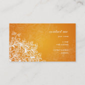 Eenvoudige  schuifbalk Oranje Visitekaartje (Achterkant)