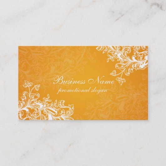 Eenvoudige  schuifbalk Oranje Visitekaartje (Voorkant)