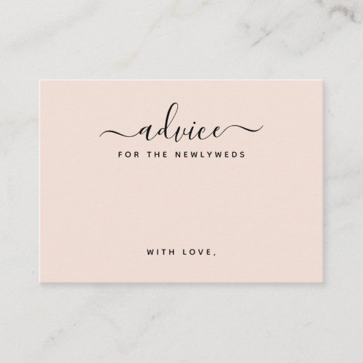 Eenvoudige Script Advice-kaarten Informatiekaartje (Voorkant)