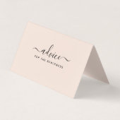 Eenvoudige Script Advice-kaarten Visitekaartje (Voorkant)