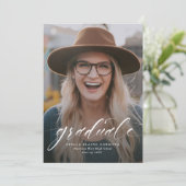 Eenvoudige script afgestudeerd één-foto grijs aank (Staand voorkant)