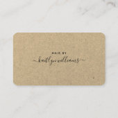 Eenvoudige Script Appointcard - Rustic Kraft Informatiekaartje (Achterkant)