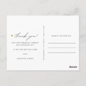 Eenvoudige Script Arch foto bruiloft dank u Briefkaart (Achterkant)