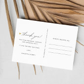 Eenvoudige Script Arch foto bruiloft dank u Briefkaart