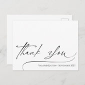 Eenvoudige script bedankkaart briefkaart (Voorkant / Achterkant)