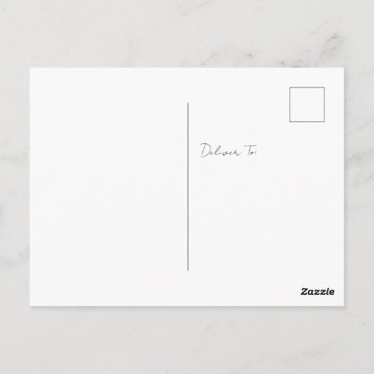 Eenvoudige script bedankkaart briefkaart (Achterkant)