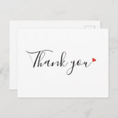 Eenvoudige Script Bedankt voor uw Zakelijke Transa Briefkaart (Voorkant / Achterkant)