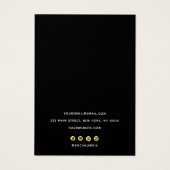 Eenvoudige Script Black White Earring Display Hold Visitekaartje (Achterkant)