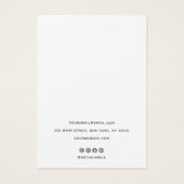 Eenvoudige Script Black White Earring Display Hold Visitekaartje (Achterkant)