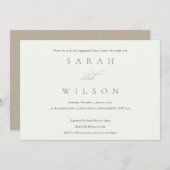 Eenvoudige Script Black White Engagement Party uit Bedankkaart (Voorkant / Achterkant)