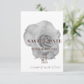 Eenvoudige Script Bloem Bewaar de Datum Uitnodigin Save The Date (Staand voorkant)