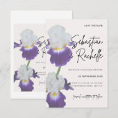 Eenvoudige Script Bloem Bewaar de Datum Uitnodigin Save The Date (Voorkant / Achterkant)