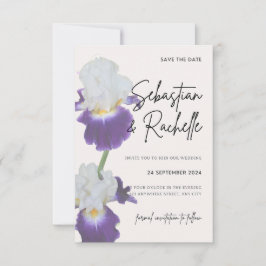 Eenvoudige Script Bloem Bewaar de Datum Uitnodigin Save The Date