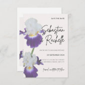 Eenvoudige Script Bloem Save the Date Uitnodiging (Voorkant / Achterkant)