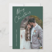 Eenvoudige Script Boho Boog Kerstmis Feestdagenkaart (Voorkant)