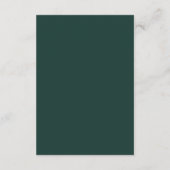 Eenvoudige Script Bosgroene QR-code Huwelijksreact Informatiekaartje (Achterkant)