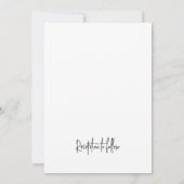 Eenvoudige Script Bruiloft Kaart (Achterkant)