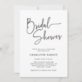 Eenvoudige Script Bruiloftsborrel Kaart (Voorkant)