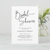 Eenvoudige Script Bruiloftsborrel Kaart (Staand voorkant)