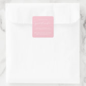 EENVOUDIGE SCRIPT CALIGRAFIE VOOR AFSTUDEREN | BED VIERKANTE STICKER (Tas)