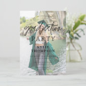 Eenvoudige Script Calligrafie Foto Overlay Afstude Kaart (Staand voorkant)