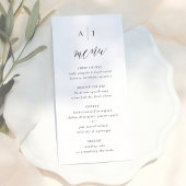 Eenvoudige Script Calligrafie Monogram Trouwfeest Menu