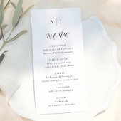 Eenvoudige Script Calligrafie Monogram Trouwfeest Menu
