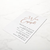 Eenvoudige Script Calligrafie Verloving Feest Folie Uitnodiging (Gedraaid)