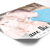 Eenvoudige Script Cutout | De foto op het datumple Afdruk (Hoek)