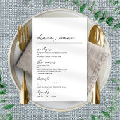 Eenvoudige Script Diner Menu voor Elke Gelegenheid Poster