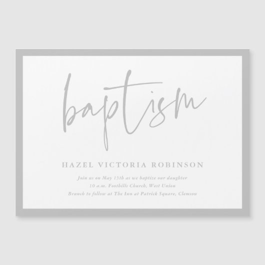 Eenvoudige Script Doop & Doop Uitnodiging (Voorkant)