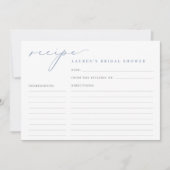 Eenvoudige Script Dusty Blue Vrijgezellenfeest Rec Kaart (Voorkant)