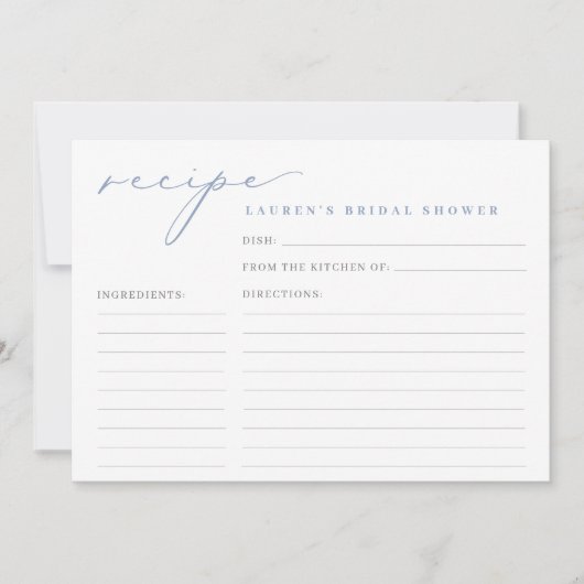 Eenvoudige Script Dusty Blue Vrijgezellenfeest Rec Kaart (Voorkant)