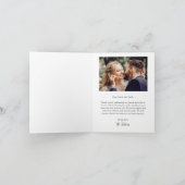 Eenvoudige Script Foto Huwelijk Bedankkaart (Binnen)