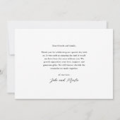 Eenvoudige Script Foto Huwelijk Bedankkaart (Achterkant)
