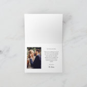 Eenvoudige Script Foto Huwelijk Bedankkaart (Binnen)