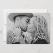 Eenvoudige Script Foto Huwelijk Save The Date (Voorkant)