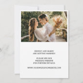 Eenvoudige Script Foto Huwelijk save the date kaar (Achterkant)
