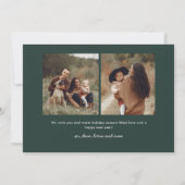 Eenvoudige Script Gelukkig Nieuwjaar 3 Foto  Feestdagenkaart (Achterkant)