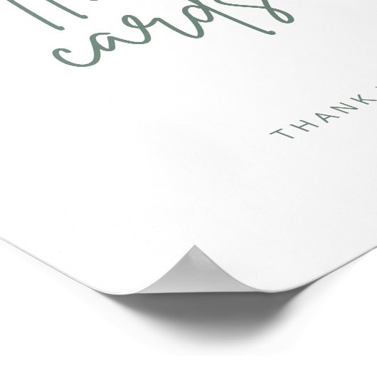 Eenvoudige Script Gift Table Huwelijksfeest Decora Poster (Hoek)