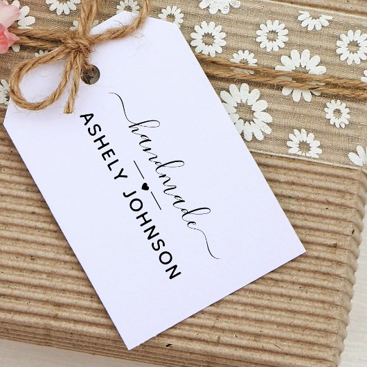 Eenvoudige script handgemaakte naam zelfinktende stempel