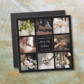 Eenvoudige Script Huwelijksfotocollage Bedankt 