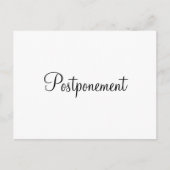 Eenvoudige script huwelijksuitstel aankondiging briefkaart (Voorkant)