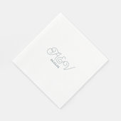 Eenvoudige Script Koppel Date Bruiloft Servet (Hoek)