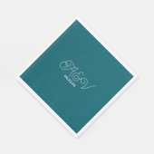 Eenvoudige Script Koppel Date Huwelijk Servet (Hoek)