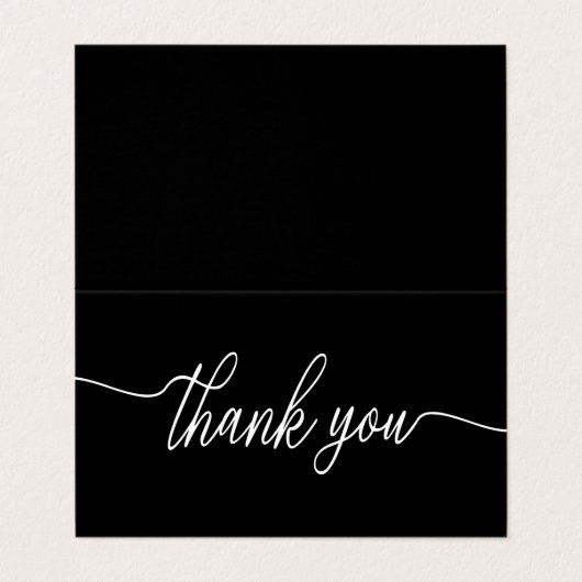 Eenvoudige Script, Logo/Afbeelding Bedanktkaart Visitekaartje (Buitenkant ongevouwen)
