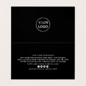 Eenvoudige Script, Logo/Afbeelding Bedanktkaart Visitekaartje (Binnenkant ongevouwen)