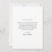 Eenvoudige Script Love en Bedankt Photo Wedding (Achterkant)